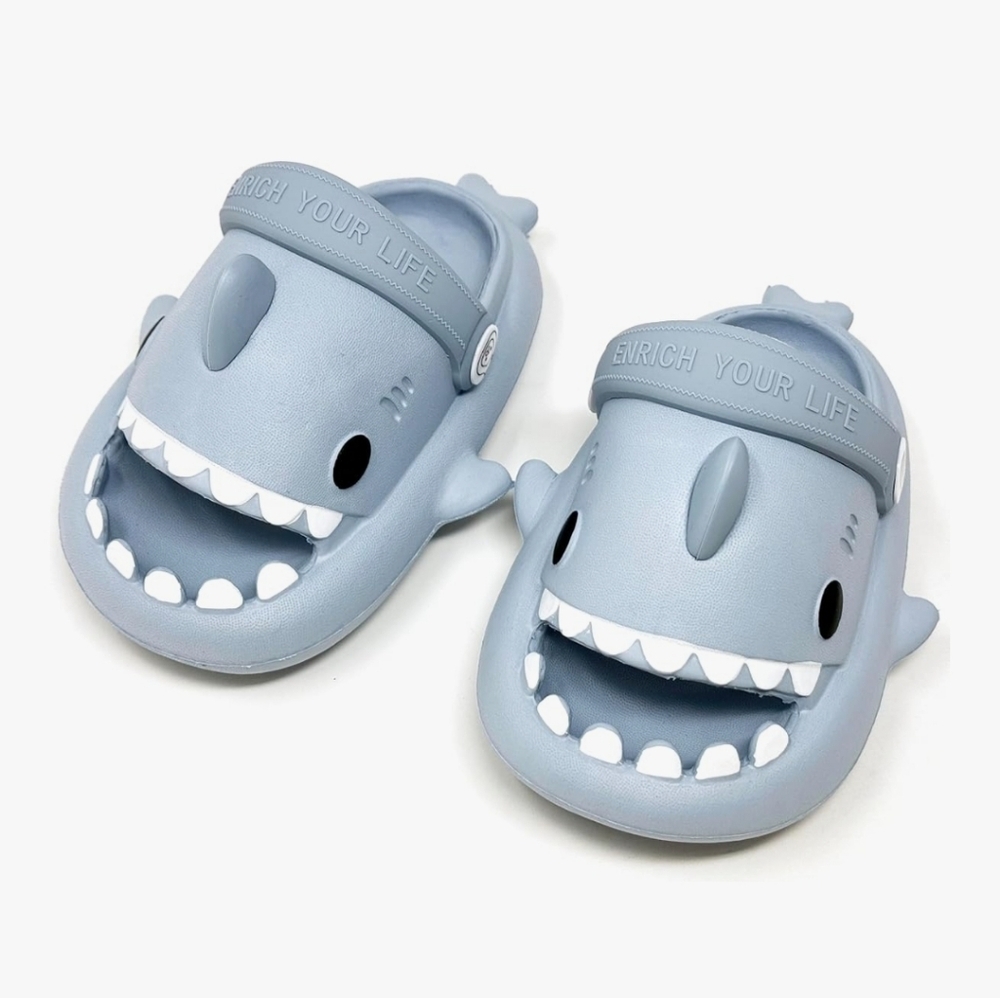 Kids Shark Design Shoes - Gray
